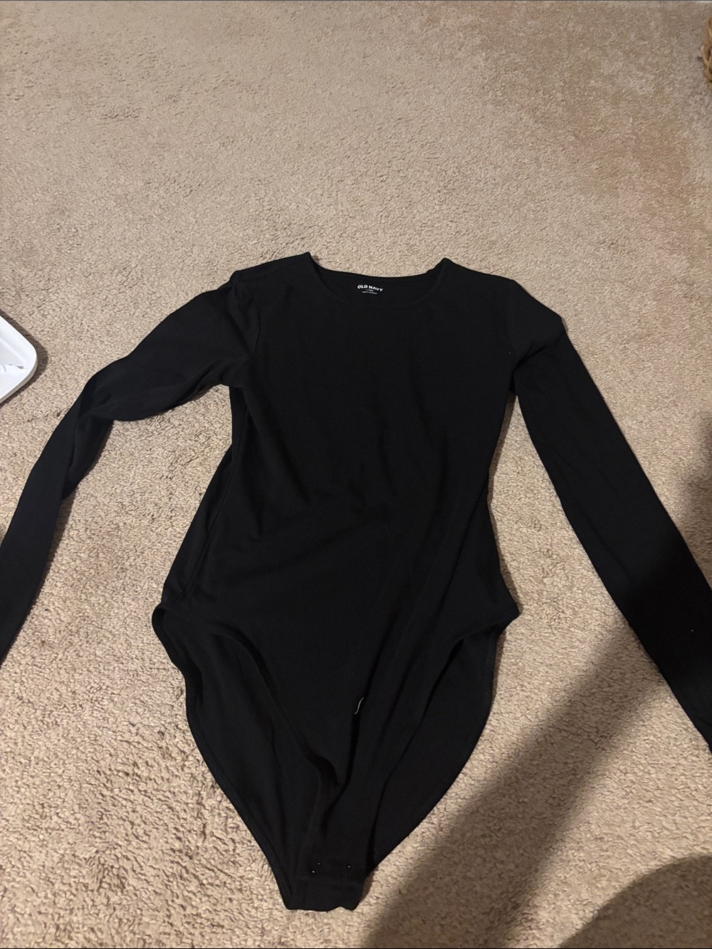 Old Navy Black Long-Sleeve Bodysuit